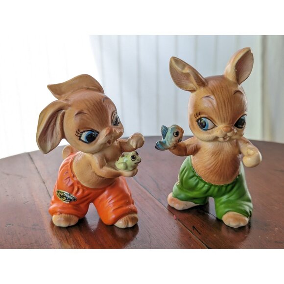 CHOOSE Vintage Josef Originals bunny figurine, bunny hutch series brown rabbit - Picture 2 of 9